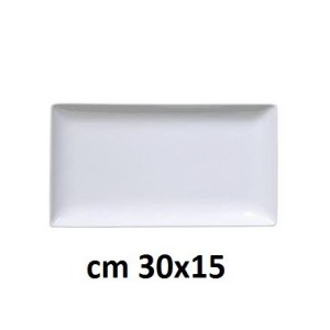 WHITE PIATTO RETT.30x15  - 1597030 | Novalberghiera