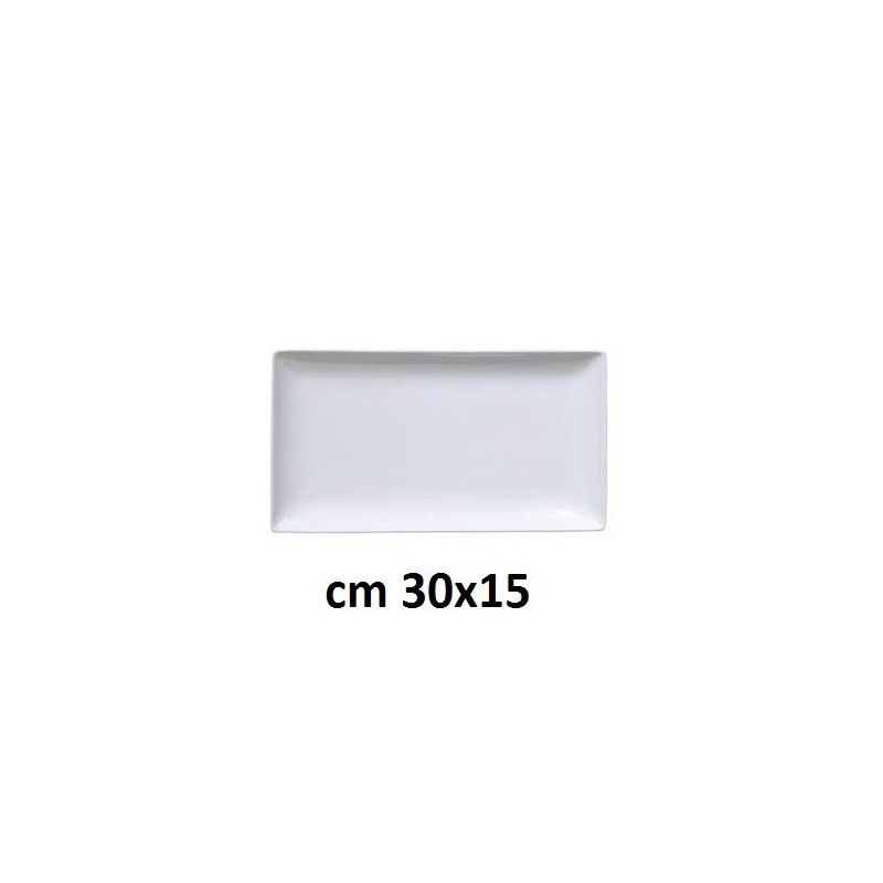 WHITE PIATTO RETT.30x15  - 1597030 | Novalberghiera