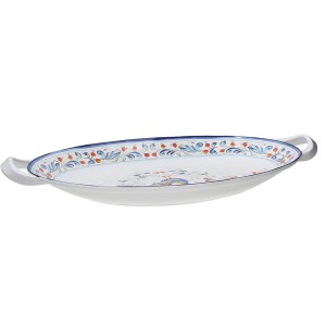 PIATTO OVALE MEL.ROOSTER  cm 54  - 1035008 | Novalberghiera