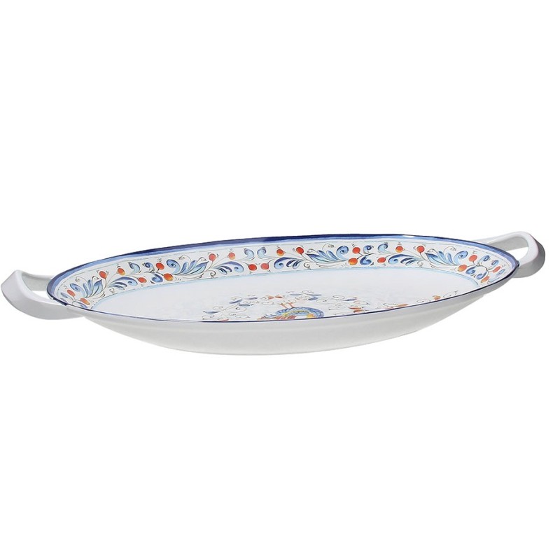 PIATTO OVALE MEL.ROOSTER  cm 54  - 1035008 | Novalberghiera