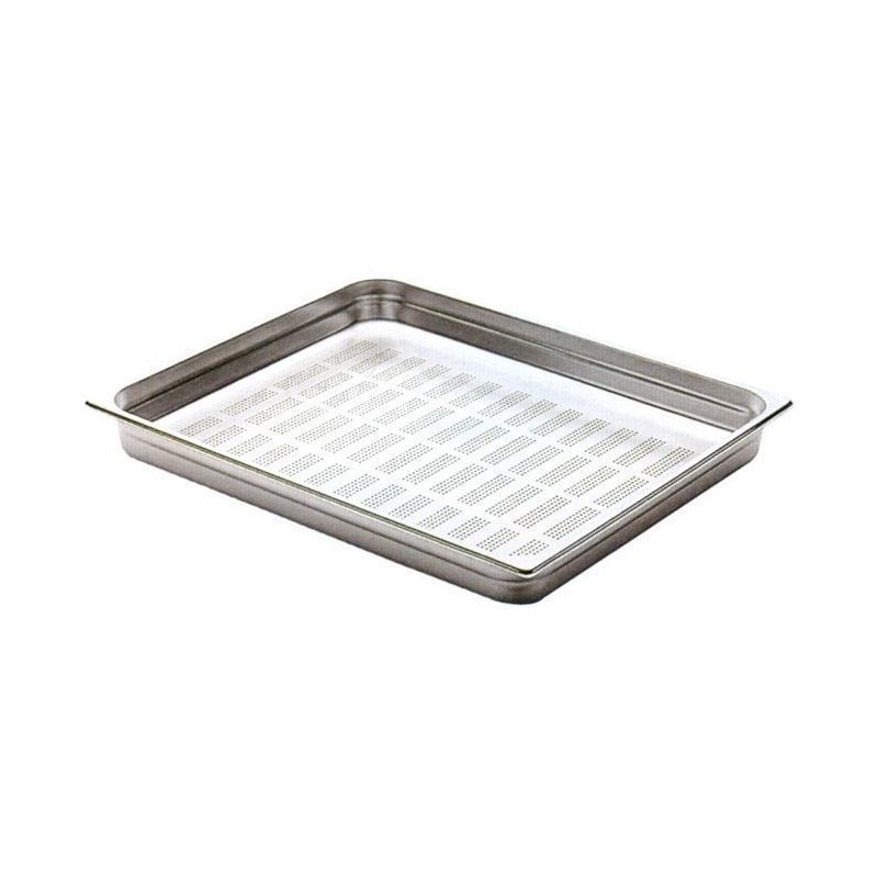 VASCA INOX FORATA GN 2/1x10h  - 3088010 | Novalberghiera