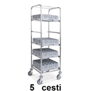 CARRELLO x CESTI LAVAGGIO 5 Cesti  - 4328004 | Novalberghiera