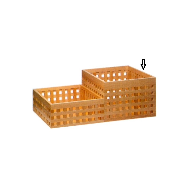 CESTA PANE LEGNO 34x26x20h  - 4966020 | Novalberghiera