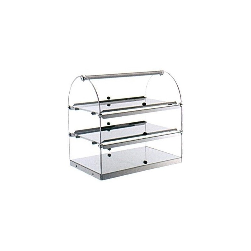 VETRINA 3P INOX T.cm 80x35x50h  - 5178013 | Novalberghiera