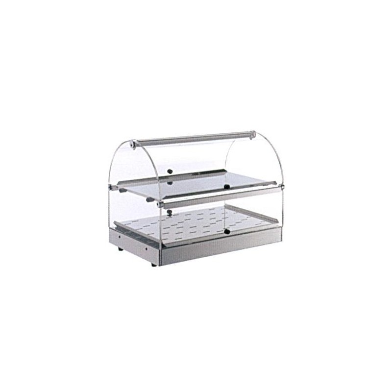 VETRINA CALDA 2P INOX  50x35  - 5178102 | Novalberghiera