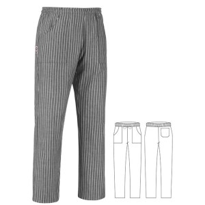 PANT.CUOCO GREY STRIPE XL 54/56  - 5449156 | Novalberghiera