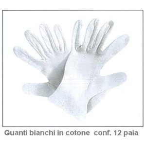 N.12 PAIA GUANTI BIANCHI SERVIZIO  - 619001 | Novalberghiera