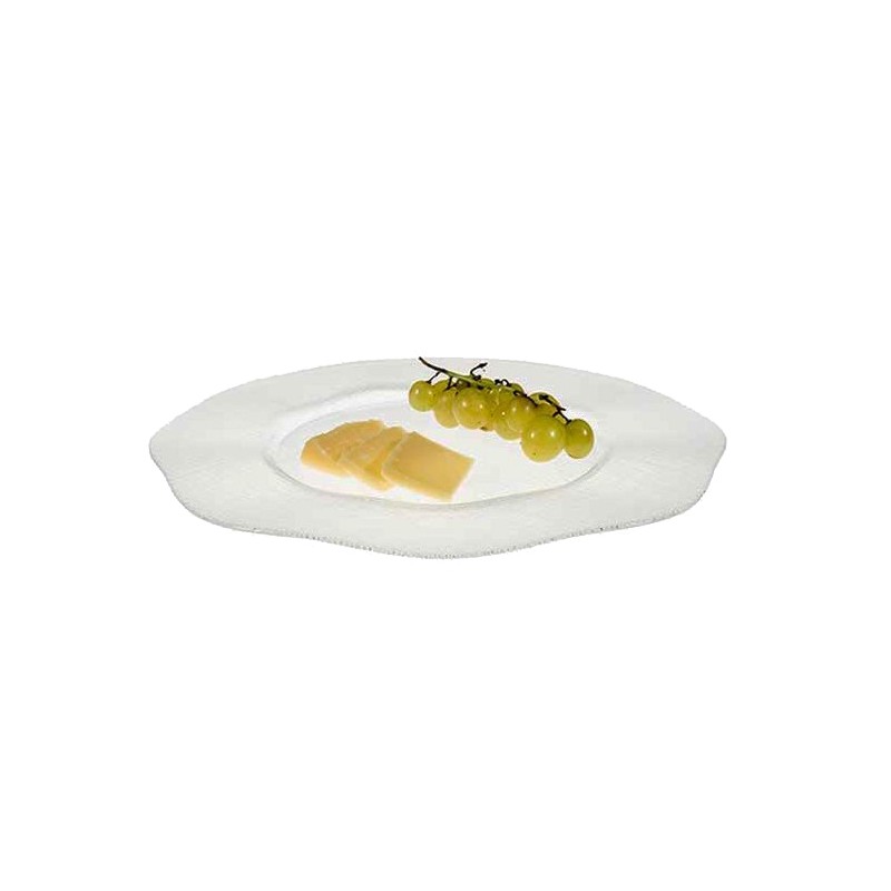 PIATTO VETRO TINOS OND. Øcm 33  - 7001010 | Novalberghiera