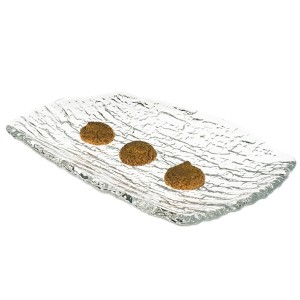 PIATTO VETRO PAROS cm 27x16  - 7001011 | Novalberghiera