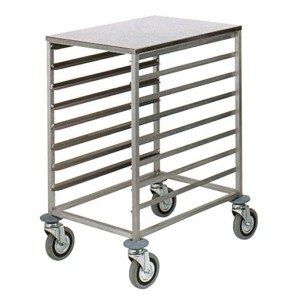 CARRELLO INOX 8 TEGLIE GN 53x32  - 999010 | Novalberghiera