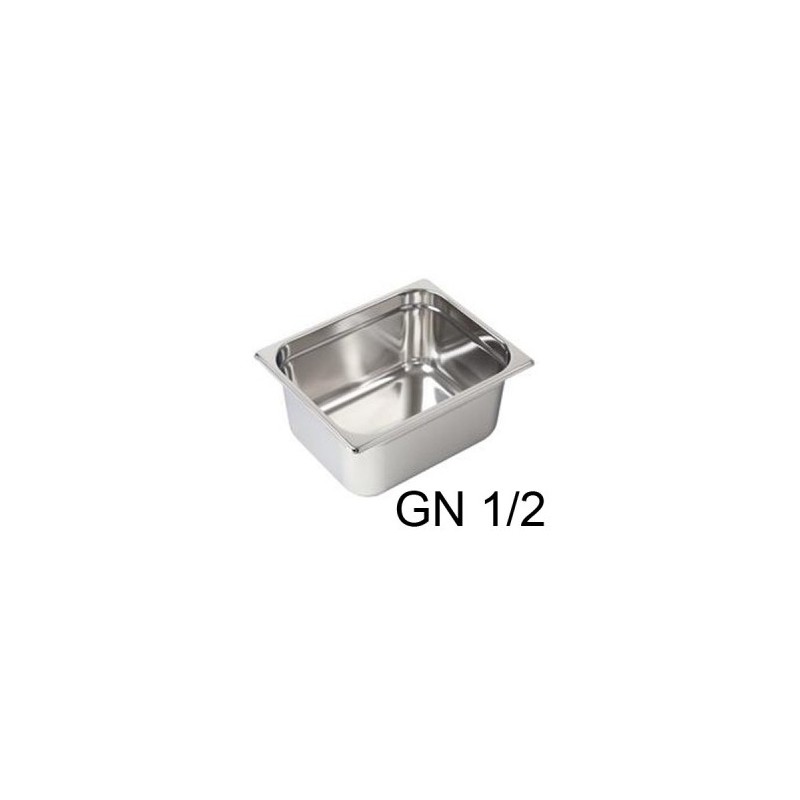 VASCA GN INOX 1/2 cm32,5x26,5x20h  - 3083020 | Novalberghiera