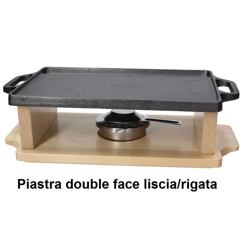 PIASTRA GRILL C/SUPP cm 33x20  - 1411000 | Novalberghiera
