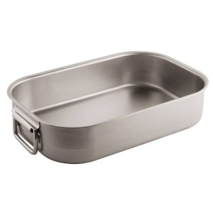 TEGLIA RETT INOX cm50x30x9  - 1927050 | Novalberghiera