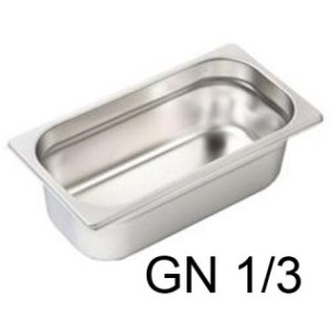 VASCA GN INOX 1/3 cm32,5x18x20h  - 3084020 | Novalberghiera
