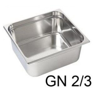 VASCA GN INOX 2/3 cm35x32x4h  - 3082004 | Novalberghiera