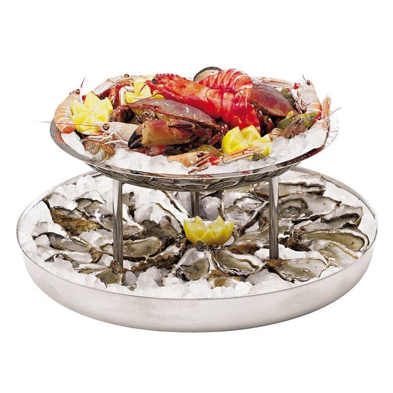 ALZATA FRUTTI DI MARE INOX 2p.  - 1958000 | Novalberghiera