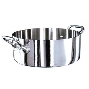 CASS.2M BASSA INOX TR.cm24x9,5h  - 5291024 | Novalberghiera
