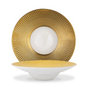 DERAS PASTA BOWL ORO cm 24  - 1301224 | Novalberghiera