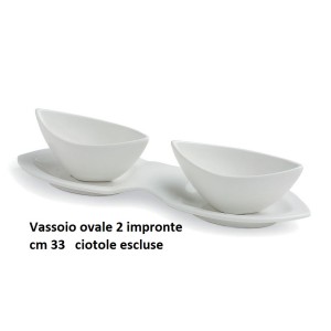***VASSOIO  2 IMPRONTE cm 33  - 3923000 | Novalberghiera