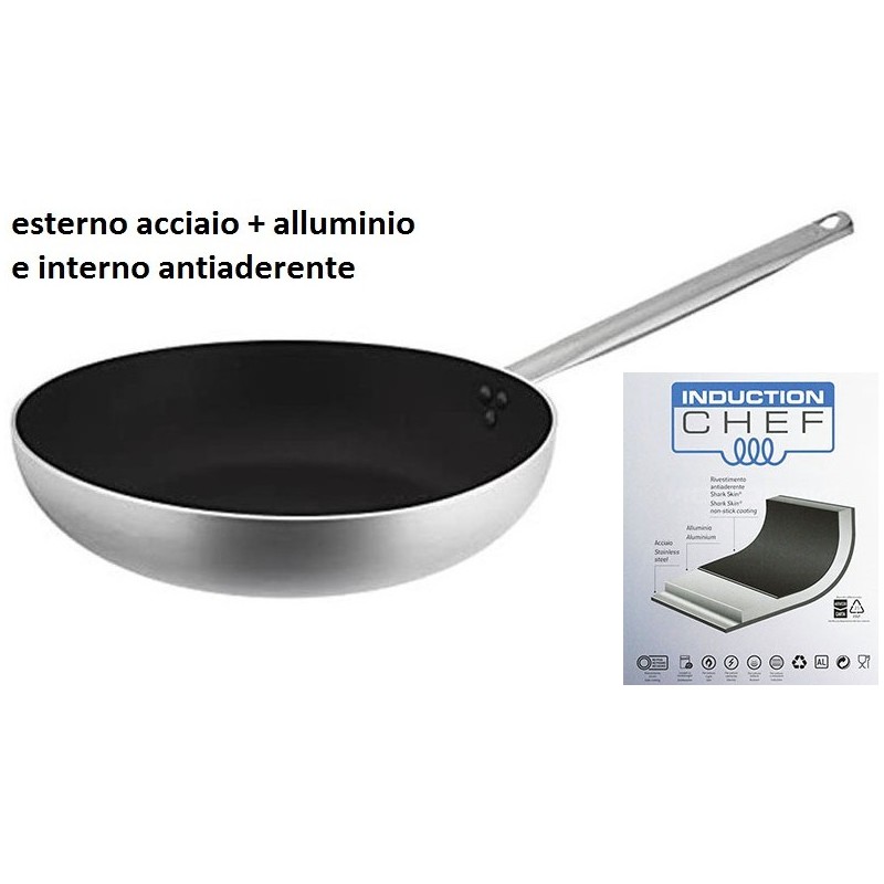PADELLA INOX+ALL+ANT.cm 20  - 1427020 | Novalberghiera