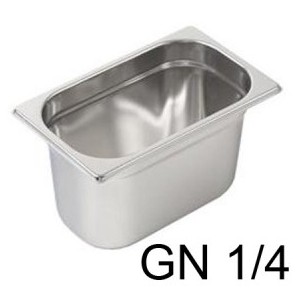 VASCA GN INOX 1/4 cm26,5x16x15h  - 3085015 | Novalberghiera