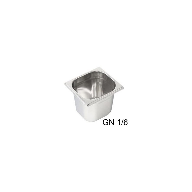 VASCA GN INOX 1/6 cm17,6x16x10h  - 3086010 | Novalberghiera