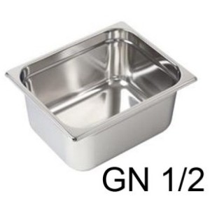 VASCA GN INOX 1/2 cm32,5x26,5x15h  - 3083015 | Novalberghiera