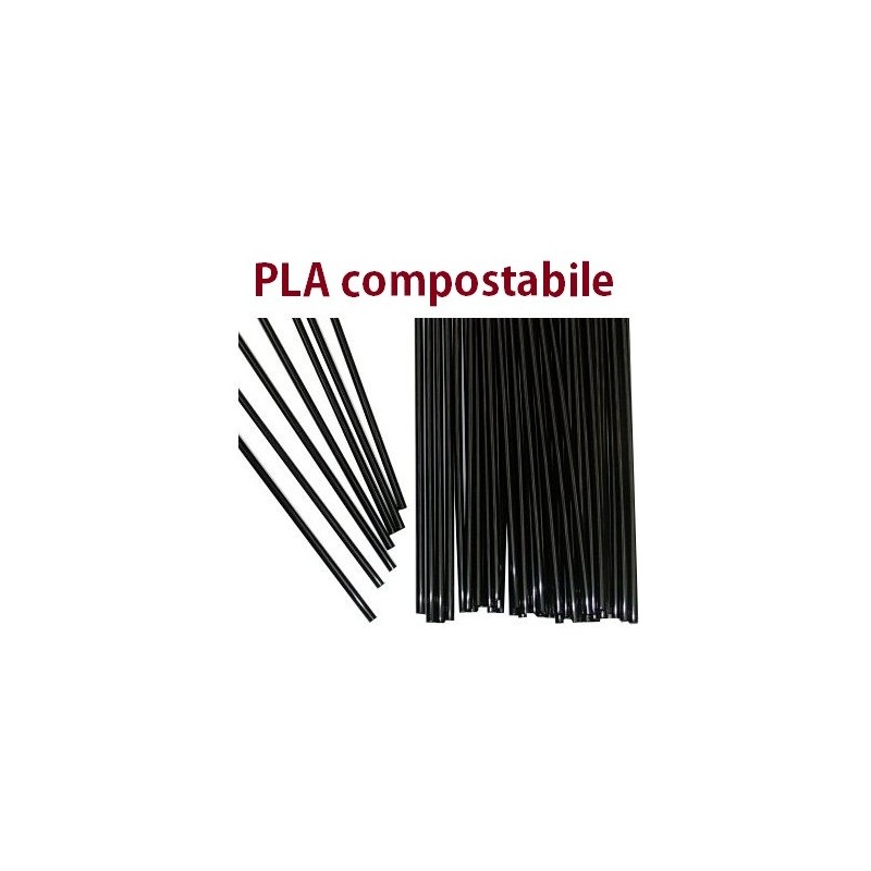 N.250 CANNUCCE PLA BIO 8x15 ne  - 3915013 | Novalberghiera